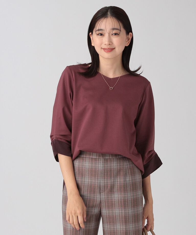 COUP DE CHANCE「【洗える／日本製／七分袖】プルオーバージャージ」|Tシャツ・カットソー|ﾎﾞﾙﾄﾞｰ(064)