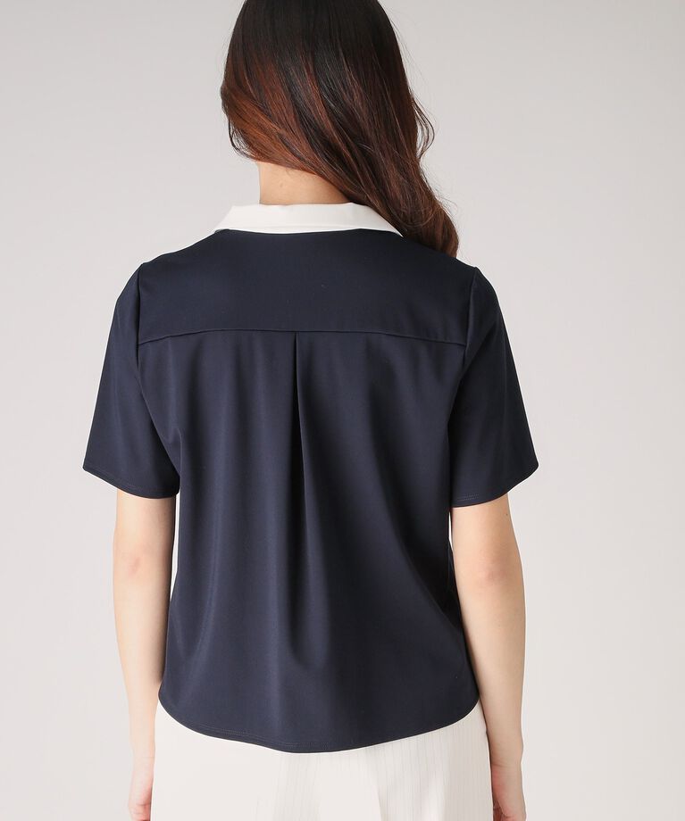 COUP DE CHANCE「【洗える／日本製】きれいめに着られる衿付きスキッパーカットソー」|Tシャツ・カットソー|