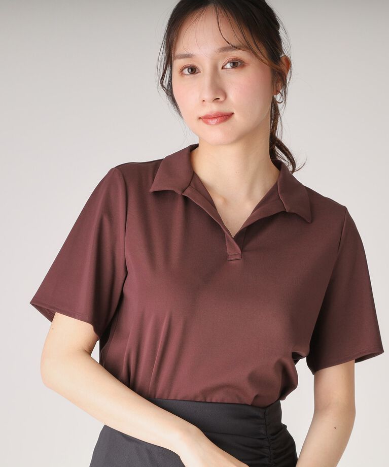 COUP DE CHANCE「【洗える／日本製】きれいめに着られる衿付きスキッパーカットソー」|Tシャツ・カットソー|