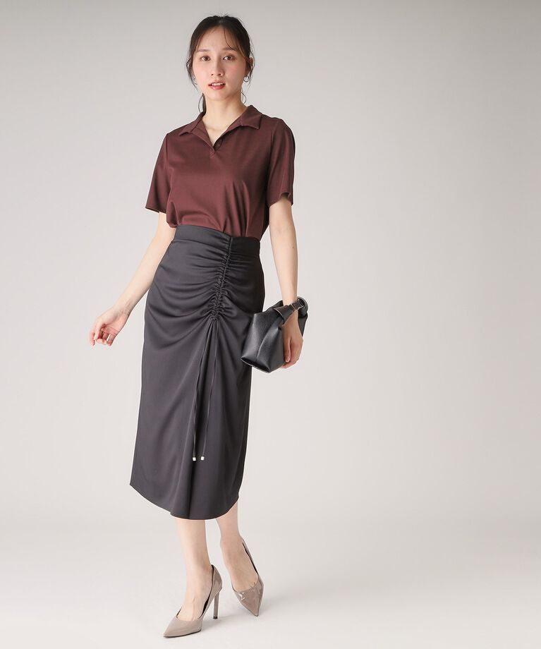 COUP DE CHANCE「【洗える／日本製】きれいめに着られる衿付きスキッパーカットソー」|Tシャツ・カットソー|