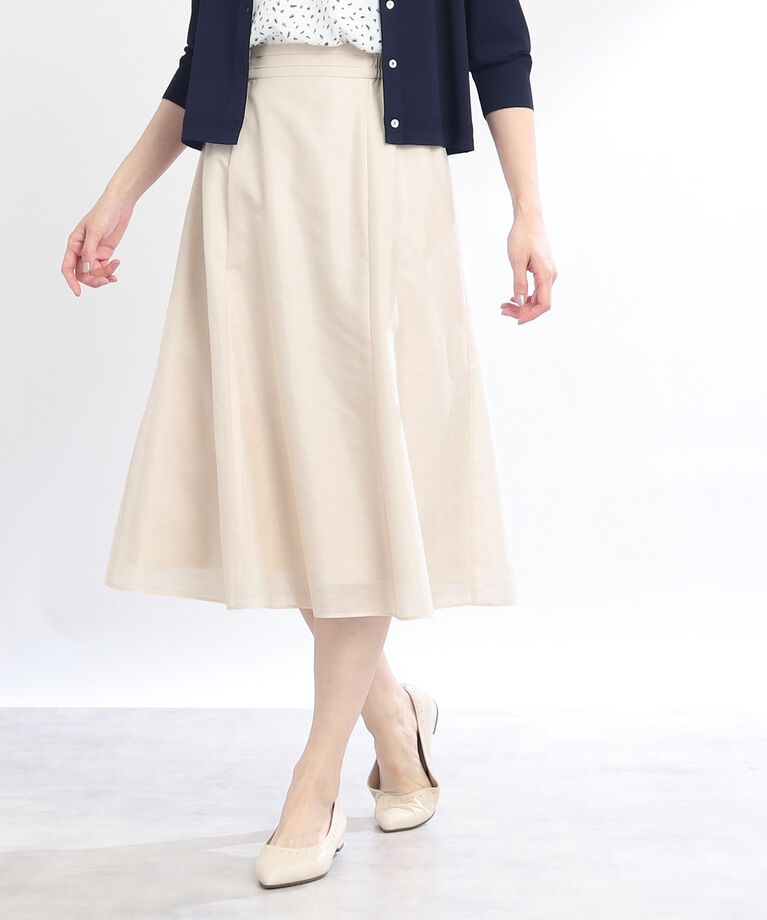 Reflect「【SALE／体型カバー／マシンウォッシュ可／ウエストすっきり見え】シアーフレアスカート」|スカート|