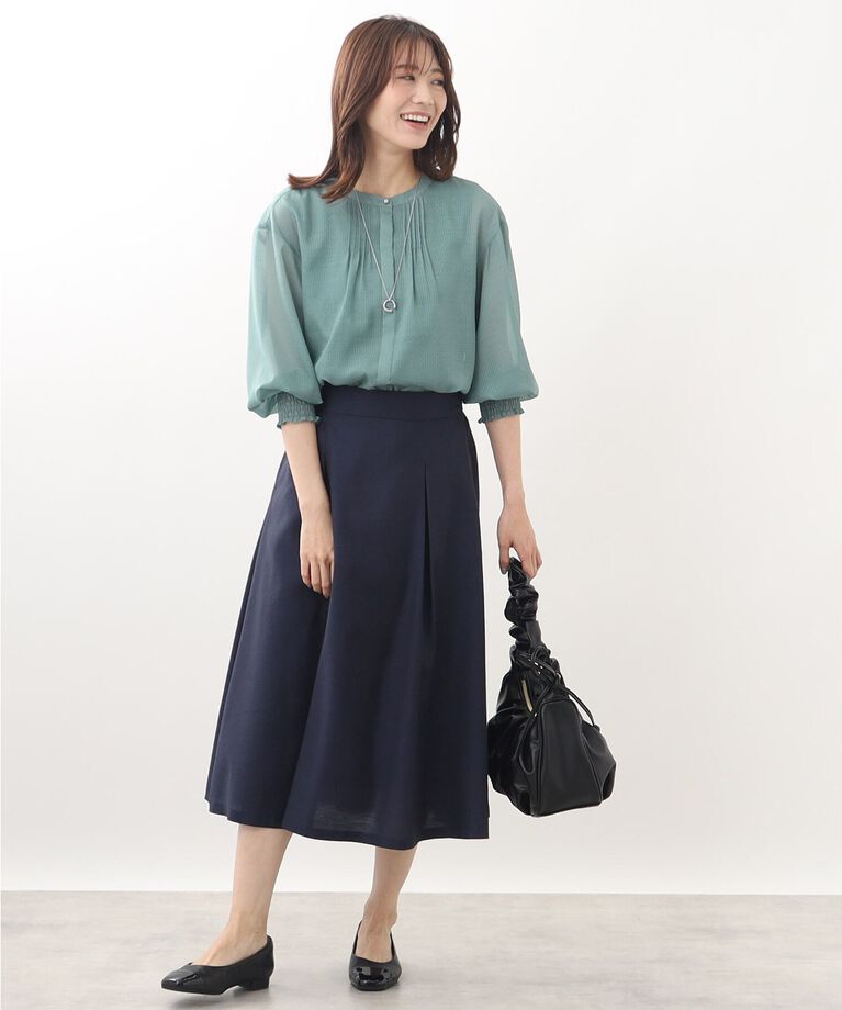 Reflect「【SALE／手洗い可】シャンブレーカラースカート」|スカート|