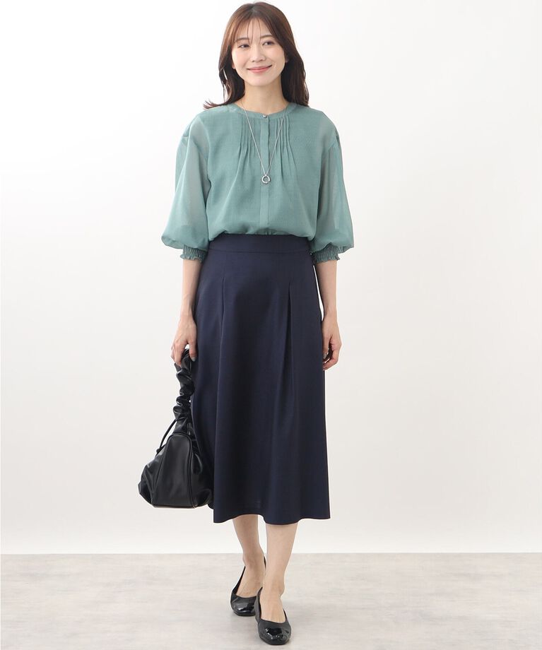 Reflect「【SALE／手洗い可】シャンブレーカラースカート」|スカート|
