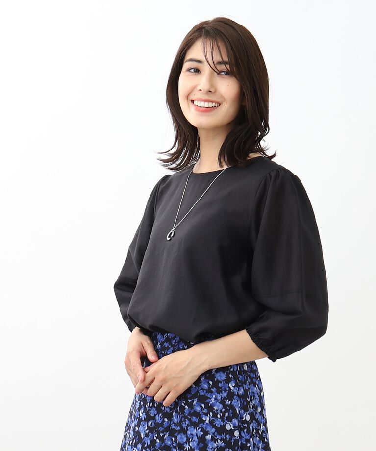 Reflect「【SALE／接触冷感／洗える】パフスリーブシアーブラウス」|シャツ・ブラウス|