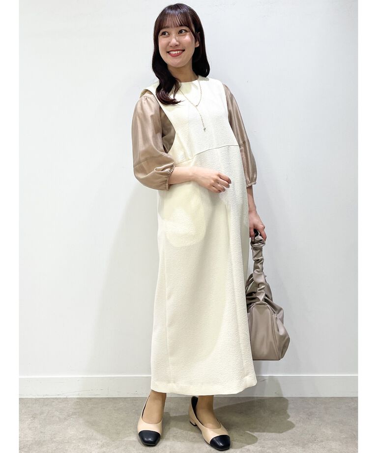 Reflect「【SALE／接触冷感／洗える】パフスリーブシアーブラウス」|シャツ・ブラウス|