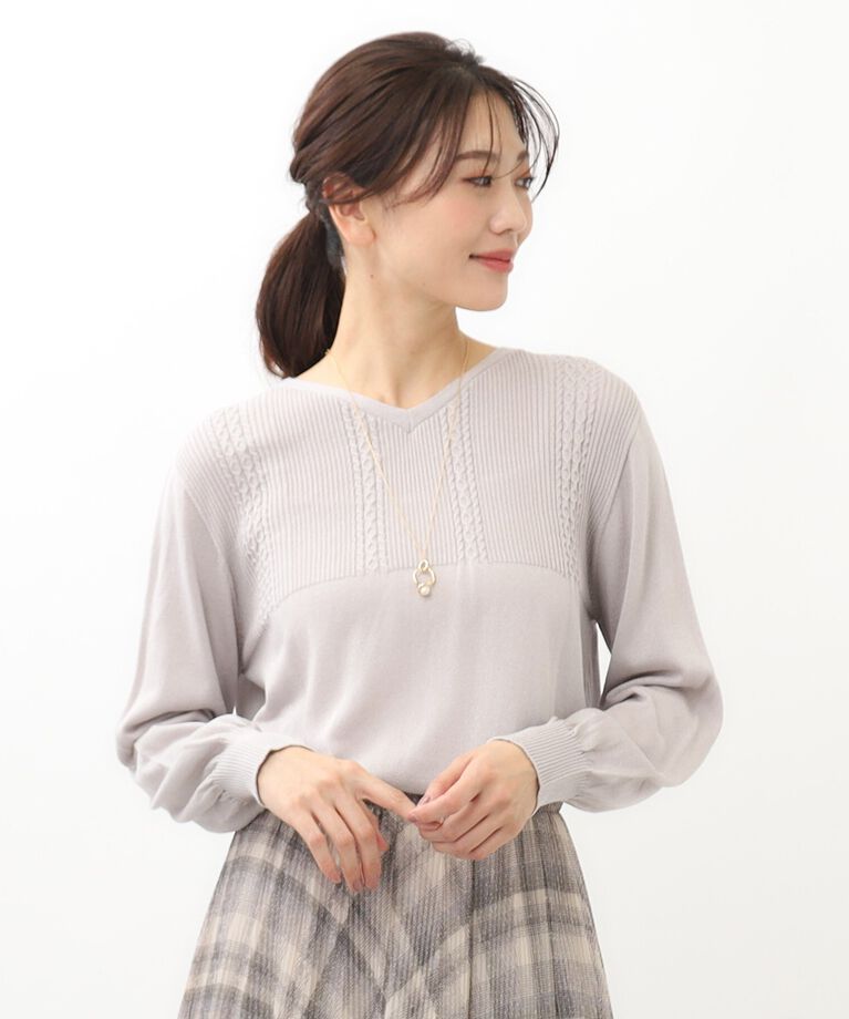 Reflect「【SALE／WEB限定カラーあり／洗える】薄手ホールガーメント（R）ニット」|ニット・セーター|ライトグレー(011