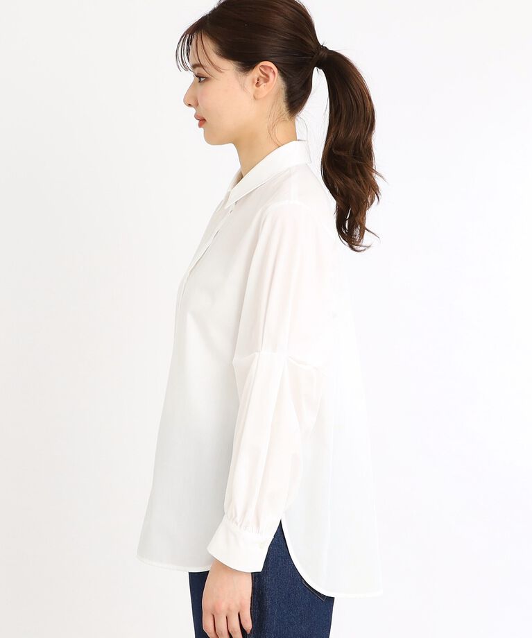 Reflect「【E‐QUALITY／手洗い可】ケーブル編みニットベスト＋シャツセット」|シャツ・ブラウス|