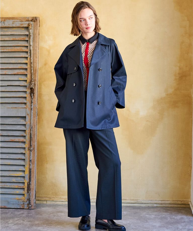 DRESSTERIOR「【撥水加工】Aラインショートトレンチジャケット」|トレンチコート|