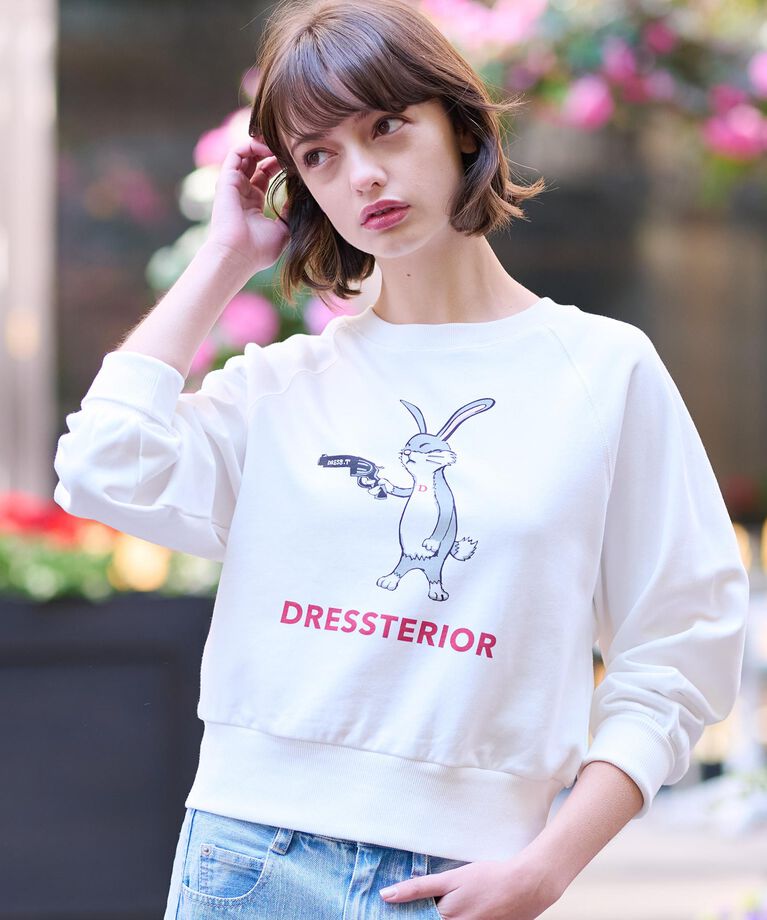 DRESSTERIOR「【今年も登場！/洗える】ピストルラビット裏毛スウェット」|パーカー|ホワイト(001)