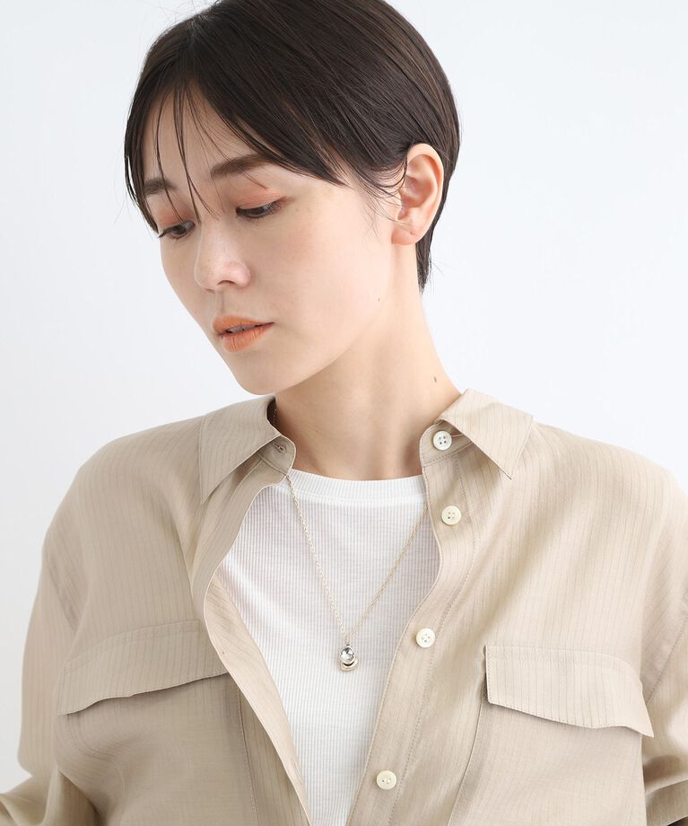 INDIVI「【レイヤード素材】デザイントップミドルネックレス」|ネックレス|