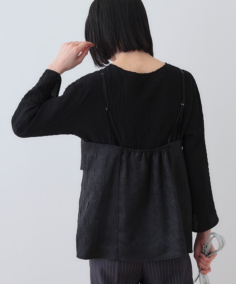 INDIVI「春SALE！【2点セット／洗える】カセット服 キャミ＆ブラウス セットトップス」|その他|