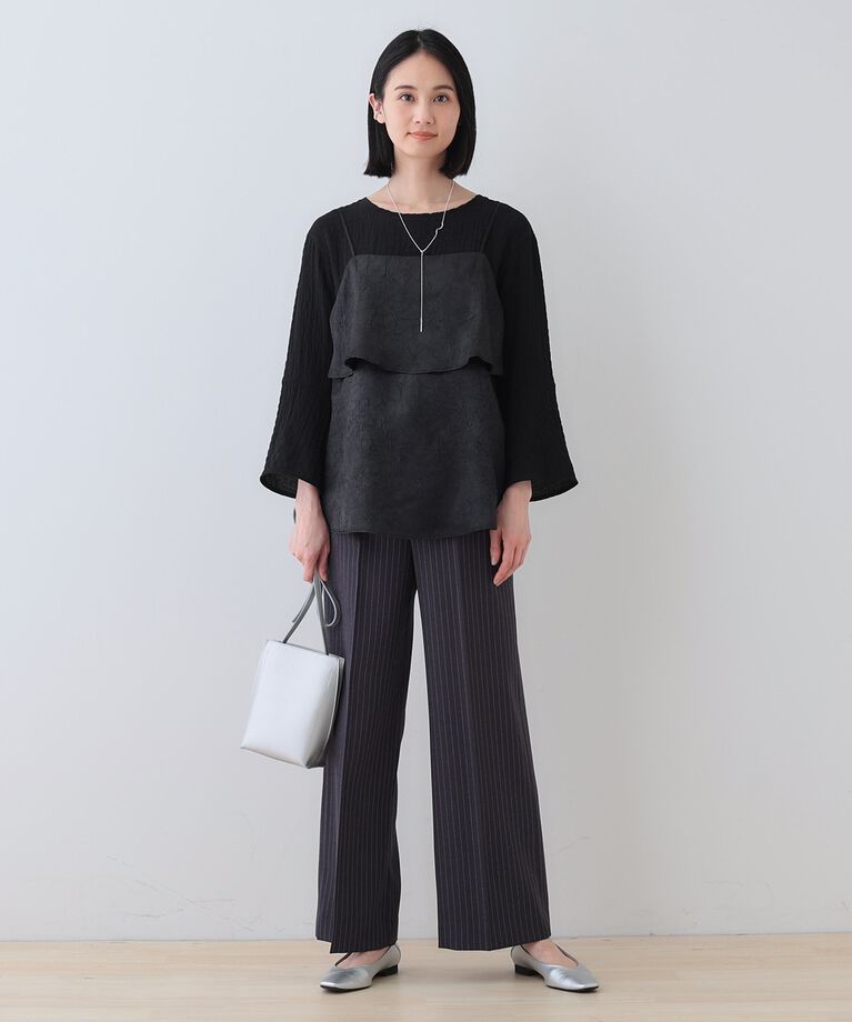 INDIVI「春SALE！【2点セット／洗える】カセット服 キャミ＆ブラウス セットトップス」|その他|