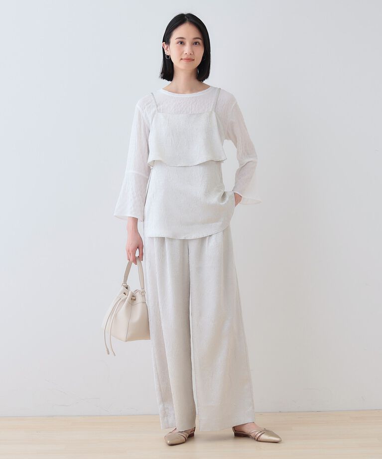 INDIVI「春SALE！【2点セット／洗える】カセット服 キャミ＆ブラウス セットトップス」|その他|