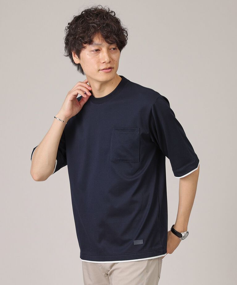 TAKEO KIKUCHI「【接触冷感/日本製】レイヤード Tシャツ」|Tシャツ・カットソー|ﾈｲﾋﾞｰ(094)