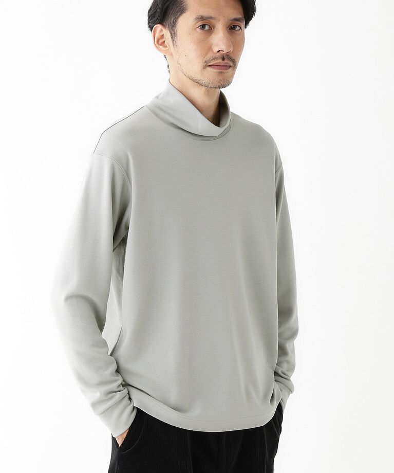TAKEO KIKUCHI「【THE FLAGSHIP】ウール混 オフネック プルオーバー」|Tシャツ・カットソー|