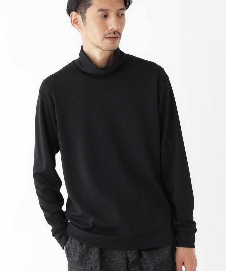 TAKEO KIKUCHI「【THE FLAGSHIP】ウール混 オフネック プルオーバー」|Tシャツ・カットソー|ﾌﾞﾗｯｸ(019)
