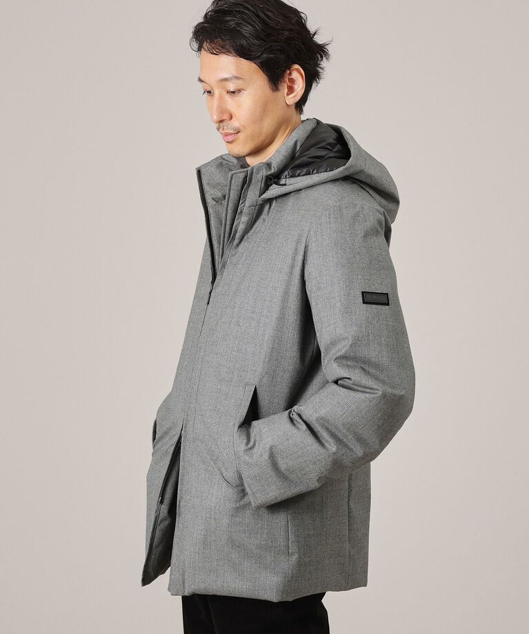 TAKEO KIKUCHI「【ONOFF対応】Super100'sウール ピンヘッド ダウンブルゾン」|ダウン|