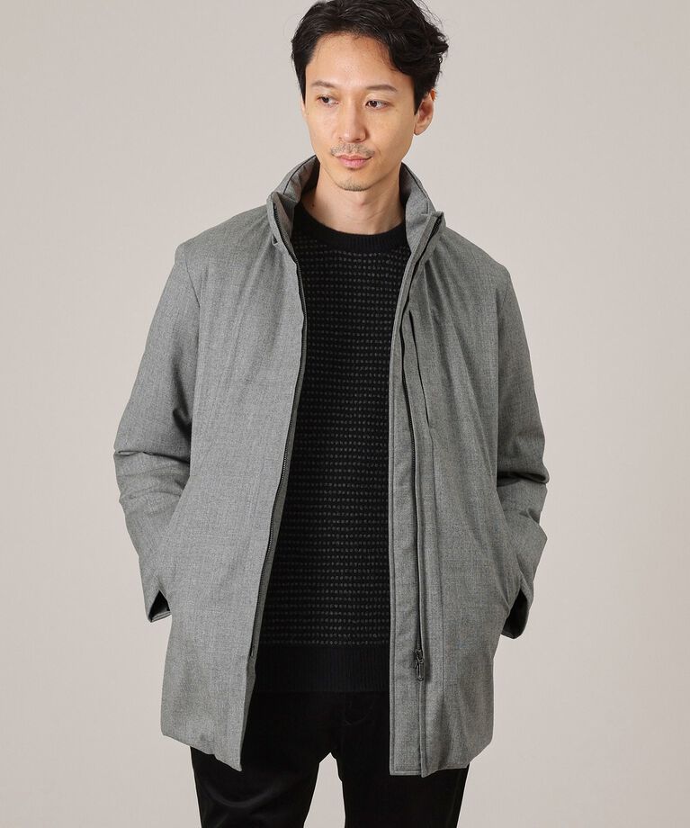 TAKEO KIKUCHI「【ONOFF対応】Super100'sウール ピンヘッド ダウンブルゾン」|ダウン|