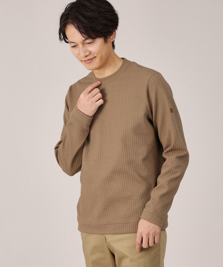TAKEO KIKUCHI「【Made in JAPAN】千鳥柄 ストレッチ プルオーバー」|Tシャツ・カットソー|
