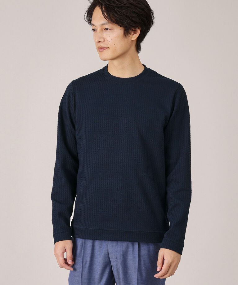 TAKEO KIKUCHI「【Made in JAPAN】千鳥柄 ストレッチ プルオーバー」|Tシャツ・カットソー|