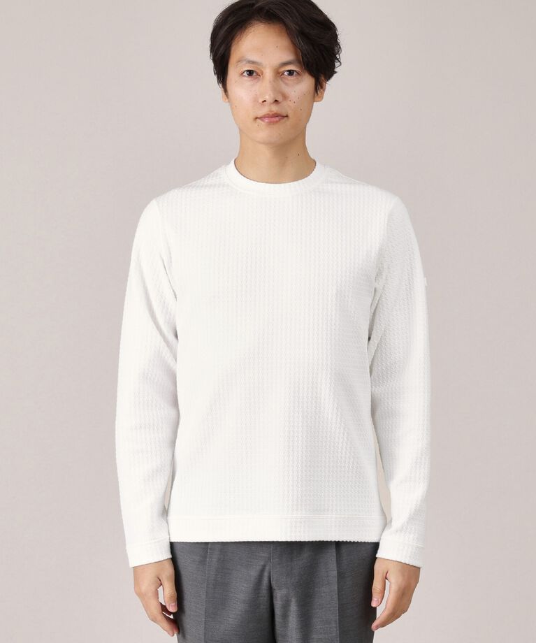 TAKEO KIKUCHI「【Made in JAPAN】千鳥柄 ストレッチ プルオーバー」|Tシャツ・カットソー|