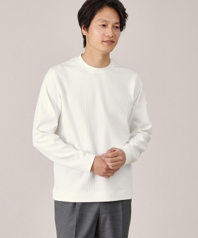 TAKEO KIKUCHI「【Made in JAPAN】千鳥柄 ストレッチ プルオーバー」|Tシャツ・カットソー|