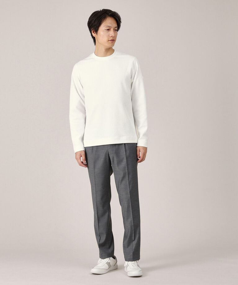 TAKEO KIKUCHI「【Made in JAPAN】千鳥柄 ストレッチ プルオーバー」|Tシャツ・カットソー|