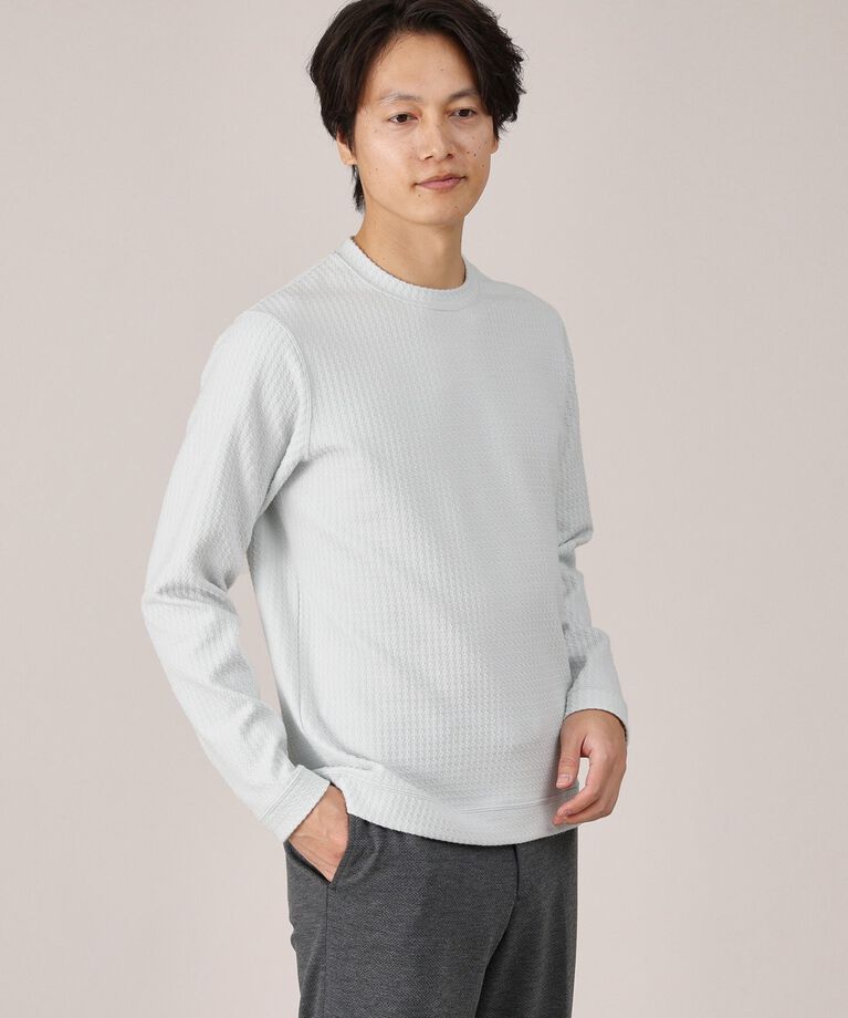 TAKEO KIKUCHI「【Made in JAPAN】千鳥柄 ストレッチ プルオーバー」|Tシャツ・カットソー|