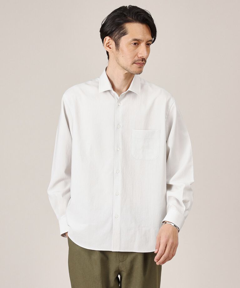 TAKEO KIKUCHI「【Made in JAPAN】麻調ショートカラーシャツ」|シャツ・ブラウス|