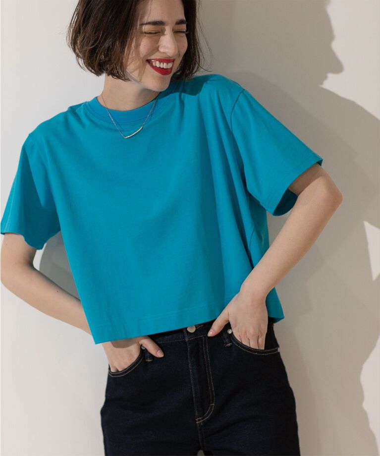 OPAQUE.CLIP「クロップドバックシャンTシャツ」|Tシャツ・カットソー|