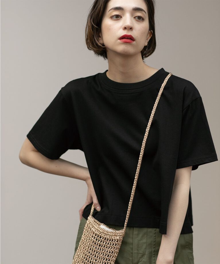 OPAQUE.CLIP「クロップドバックシャンTシャツ」|Tシャツ・カットソー|