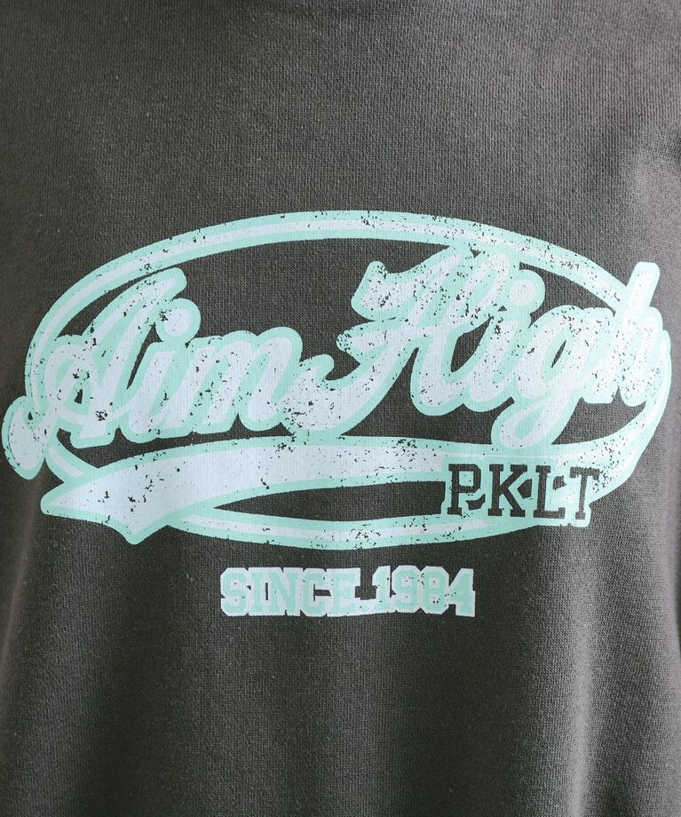 PINK-latte「ミニ裏かすれプリントプルオーバー」|Tシャツ・カットソー|