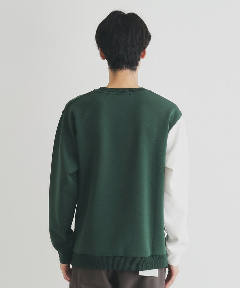 THE SHOP TK「異素材ブロッキングニットプルオーバー」|ニット・セーター|