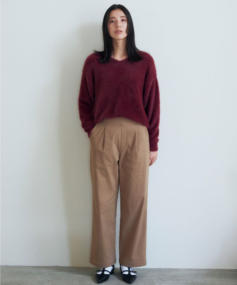 THE SHOP TK「【ラクでキレイ】ハイパーストレッチ裏起毛ワイドパンツ/洗える」|その他|