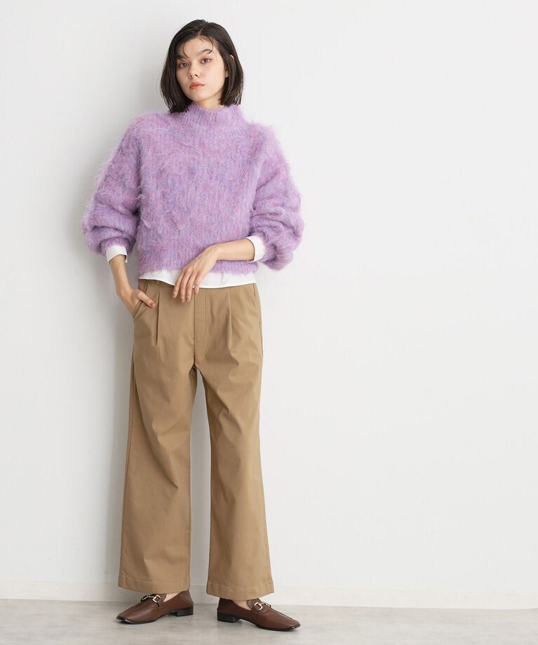 THE SHOP TK「【ラクでキレイ】ハイパーストレッチ裏起毛ワイドパンツ/洗える」|その他|