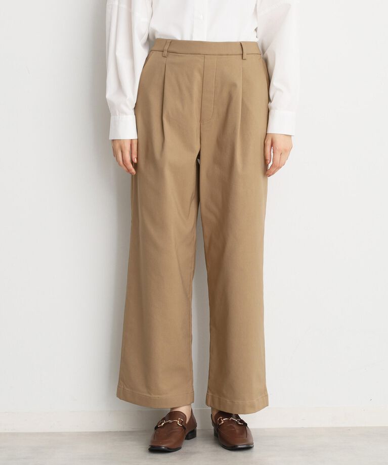 THE SHOP TK「【ラクでキレイ】ハイパーストレッチ裏起毛ワイドパンツ/洗える」|その他|
