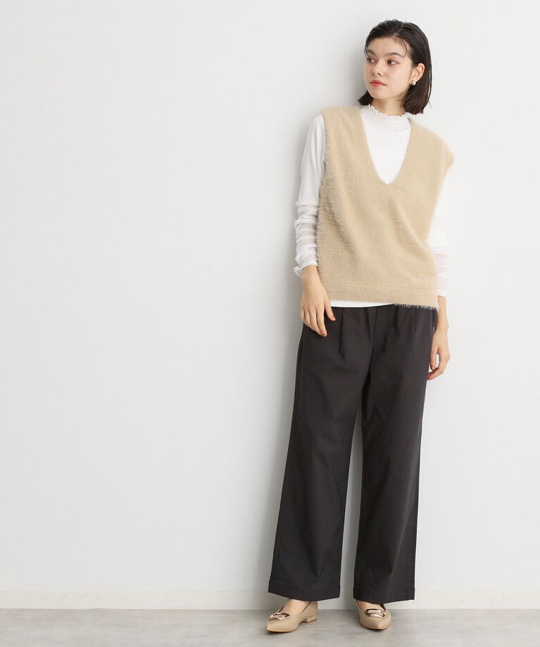 THE SHOP TK「【ラクでキレイ】ハイパーストレッチ裏起毛ワイドパンツ/洗える」|その他|