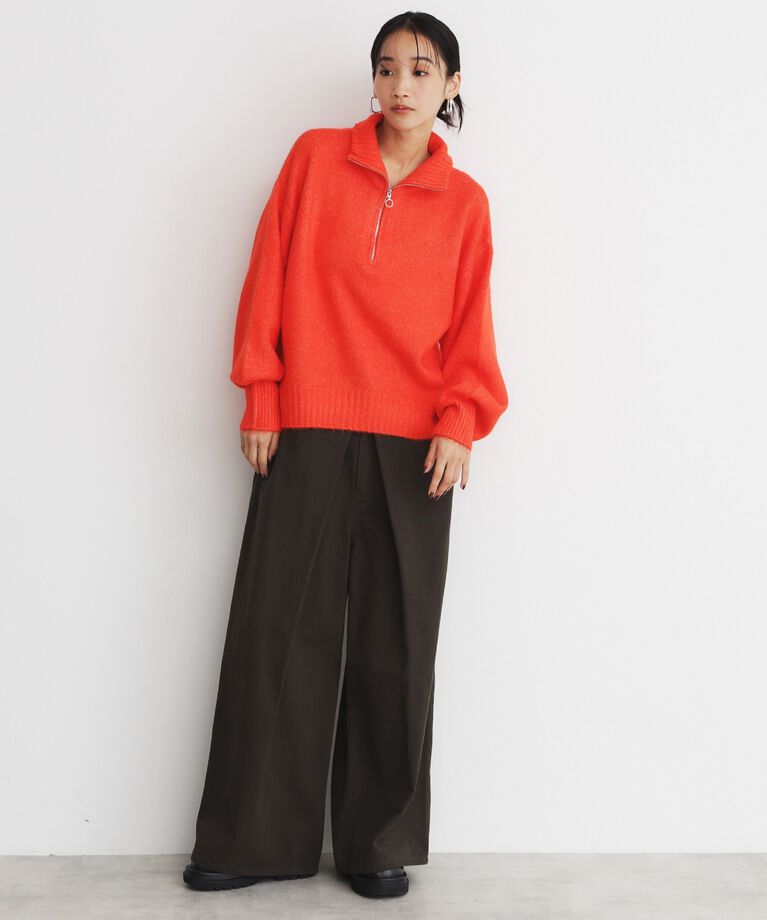 THE SHOP TK「ハーフジップリラックスニット」|ニット・セーター|