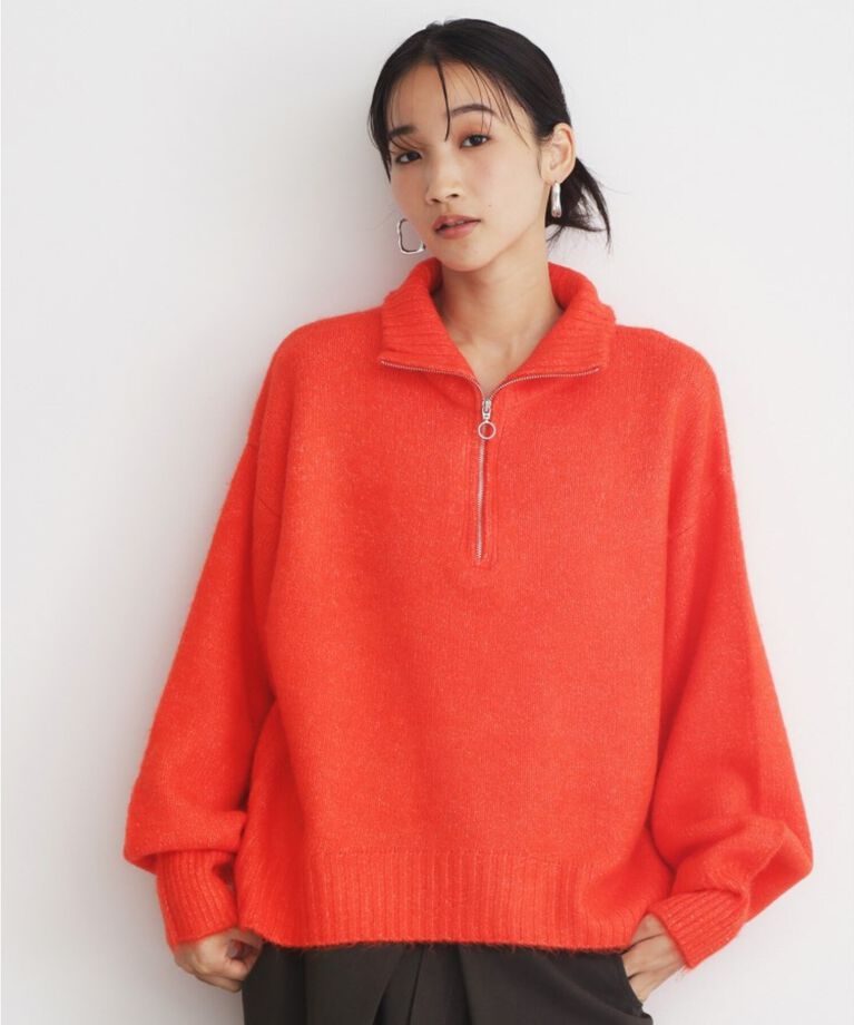 THE SHOP TK「ハーフジップリラックスニット」|ニット・セーター|
