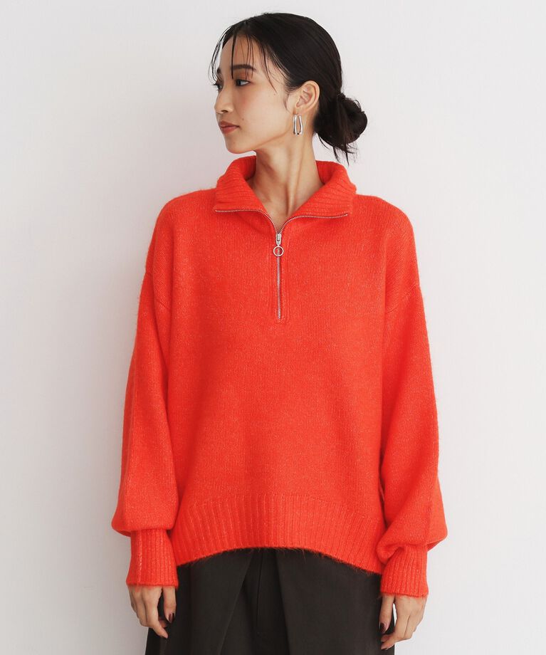 THE SHOP TK「ハーフジップリラックスニット」|ニット・セーター|
