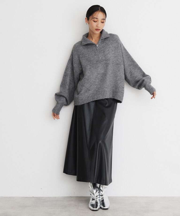 THE SHOP TK「ハーフジップリラックスニット」|ニット・セーター|