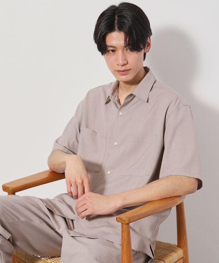THE SHOP TK「ドライポリ半袖シャツ　セットアップ可/吸水速乾/軽量」|シャツ・ブラウス|ライトグレー(011