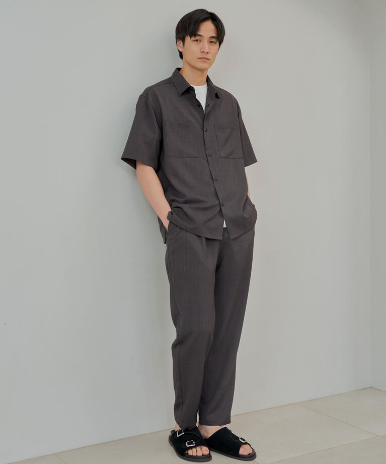 THE SHOP TK「ドライポリ半袖シャツ　セットアップ可/吸水速乾/軽量」|シャツ・ブラウス|