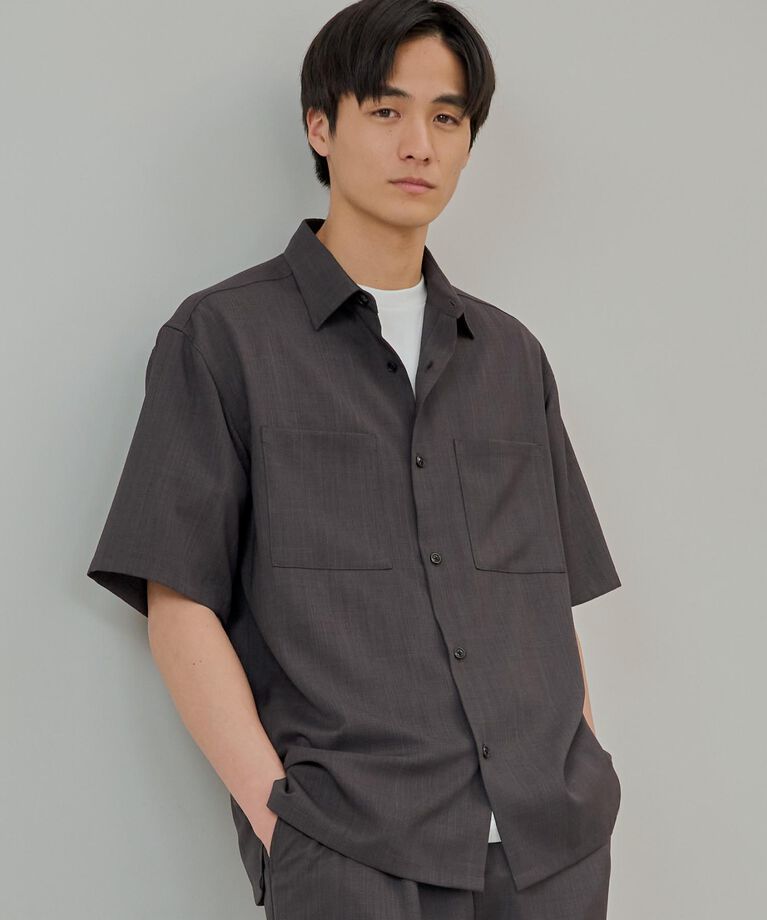 THE SHOP TK「ドライポリ半袖シャツ　セットアップ可/吸水速乾/軽量」|シャツ・ブラウス|