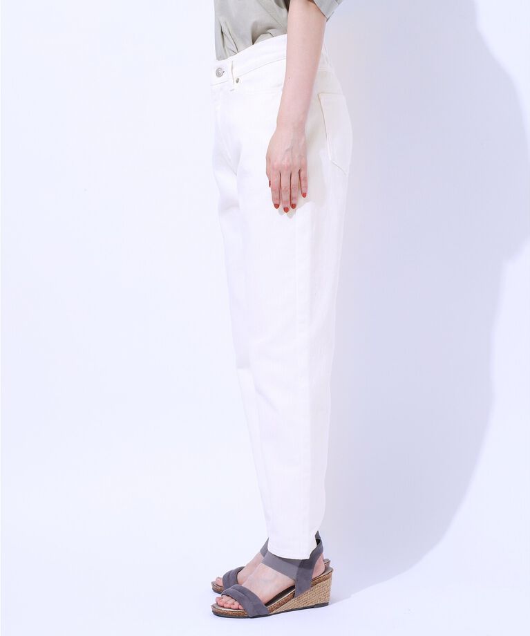 SHOO･LA･RUE「【SS-3L/美脚シルエット】いつでも頼れる デニムテーパードパンツ」|デニム|