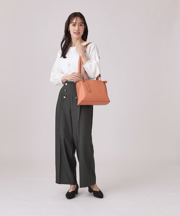 SHOO･LA･RUE「【軽量/2WAY/通勤】きちんと派の ふわっと軽いトートバッグ」|ハンドバッグ|