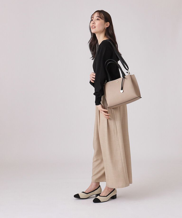 SHOO･LA･RUE「【軽量/2WAY/通勤】きちんと派の ふわっと軽いトートバッグ」|ハンドバッグ|