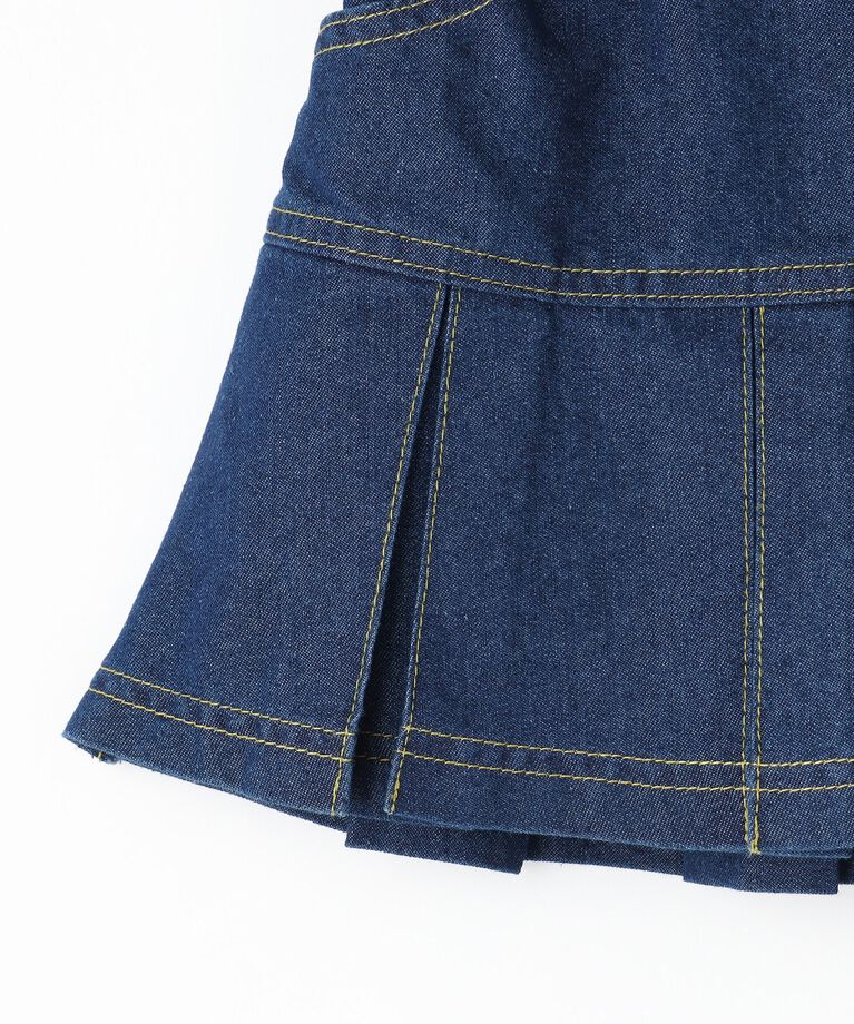SHOO･LA･RUE「【110-140cm】インパン付きプリーツデニムスカート」|スカート|