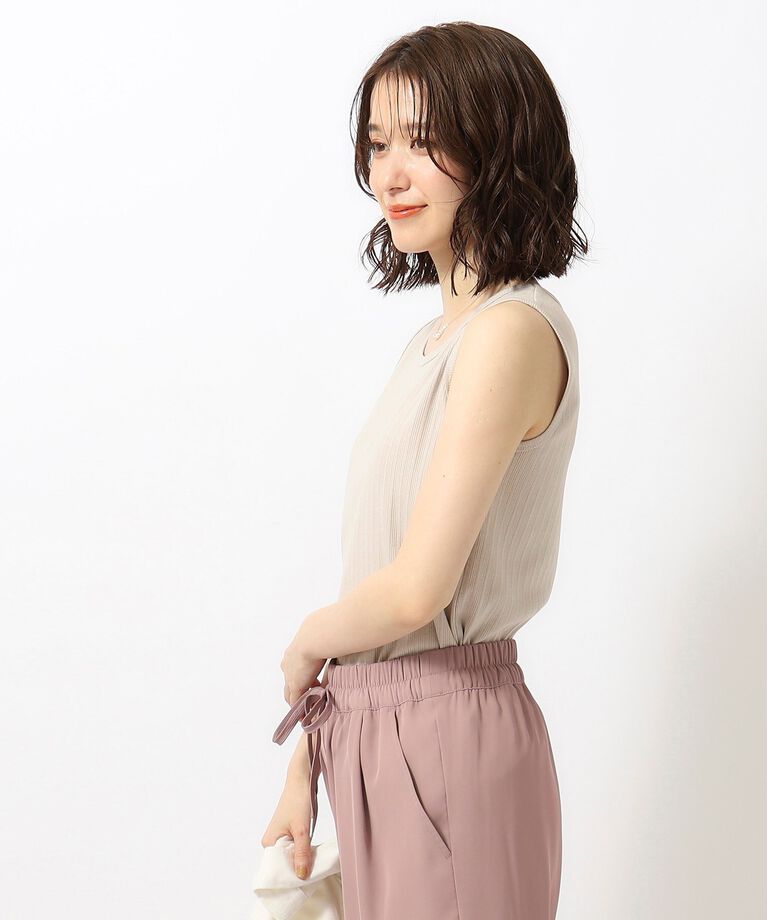 SHOO･LA･RUE「デイリー使いに ランダムテレコ タンクトップ」|キャミソール|