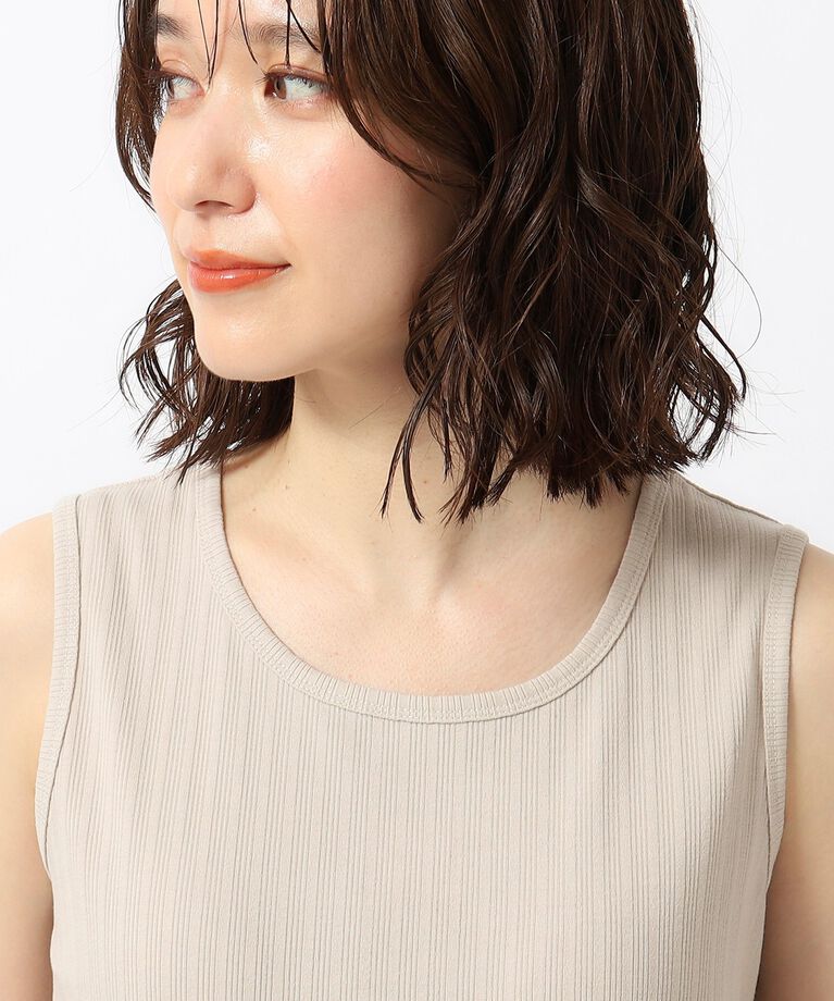 SHOO･LA･RUE「デイリー使いに ランダムテレコ タンクトップ」|キャミソール|